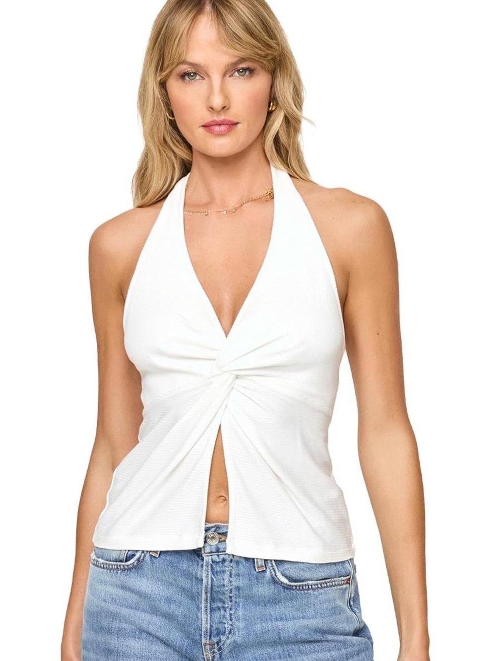 ❤️ l*space Callie Ribbed Twist Halter Top